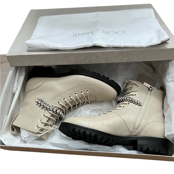 Jimmy Choo Cruz Crystal-Embellished Ankle Boots